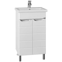 Тумба с раковиной белый глянец 50 см Санта Родос 206011 + FOCTEP50