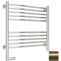 Полотенцесушитель электрический 600x600 состаренная латунь МЭМ левый Сунержа Флюид 2.0 051-5220-6060