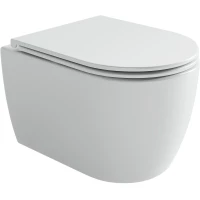 Унитаз подвесной Ceramicanova Noe CN4011T безободковый, торнадо, с сиденьем микролифт, белый