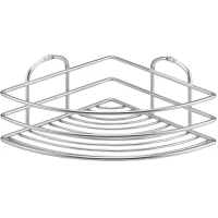 Полка для ванной Tekno-tel BK021SSS 20x20 см, угловая, серебро