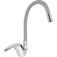Смеситель для кухни Viko V-3264 с гибким изливом, хром/серый