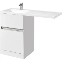 Тумба с раковиной белый глянец 120 см Акватон Лондри 1A2359K1LH010