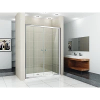 Душевая дверь раздвижная Cezares Pratico 200 см прозрачное стекло PRATICO-BF-2-200-C-Cr