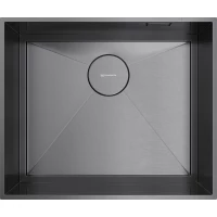 Кухонная мойка Omoikiri Kasen 53-26-INT-GM 4993496 53x45 см, вороненая сталь