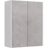 Изображение товара шкаф двустворчатый 60x75 см белый глянец/бетон lemark combi lm03c60sh-beton