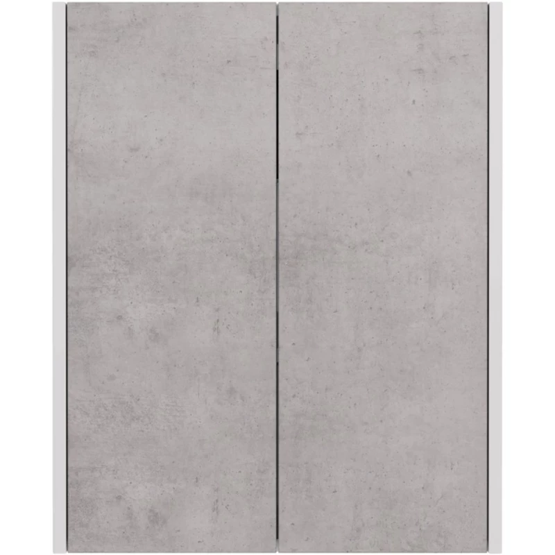 Шкаф двустворчатый 60x75 см белый глянец/бетон Lemark Combi LM03C60SH-Beton