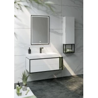 Комплект мебели белый глянец/черный 101,8 см Clarberg Logic LOG0110L + Tol.09.04.D + LOG0206