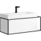 Комплект мебели белый глянец/черный 101,8 см Clarberg Logic LOG0110L + Tol.09.04.D + LOG0206 - 6