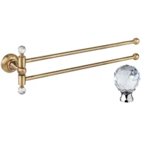 Полотенцедержатель Cezares Aphrodite APHRODITE-TD09-01-Sw 39,3 см, поворотный, двойной, хром