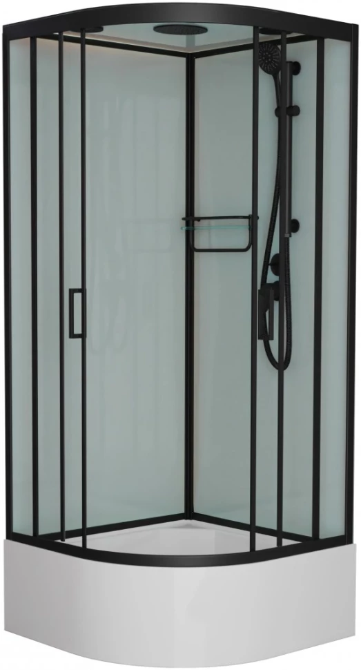 

Душевая кабина 100x100x220 см Frank F400/2 Black 149009 прозрачное