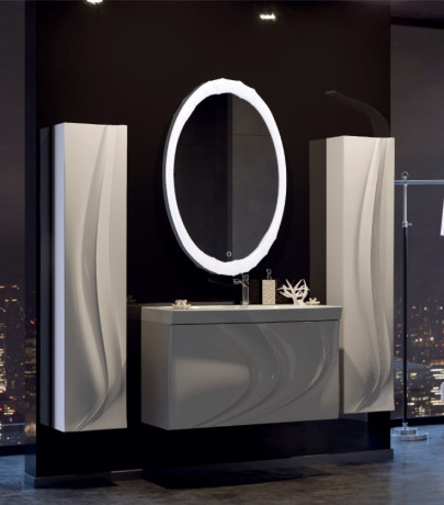 Зеркало 70х104,3 см белый глянец Aima Design Mirage Light У51940