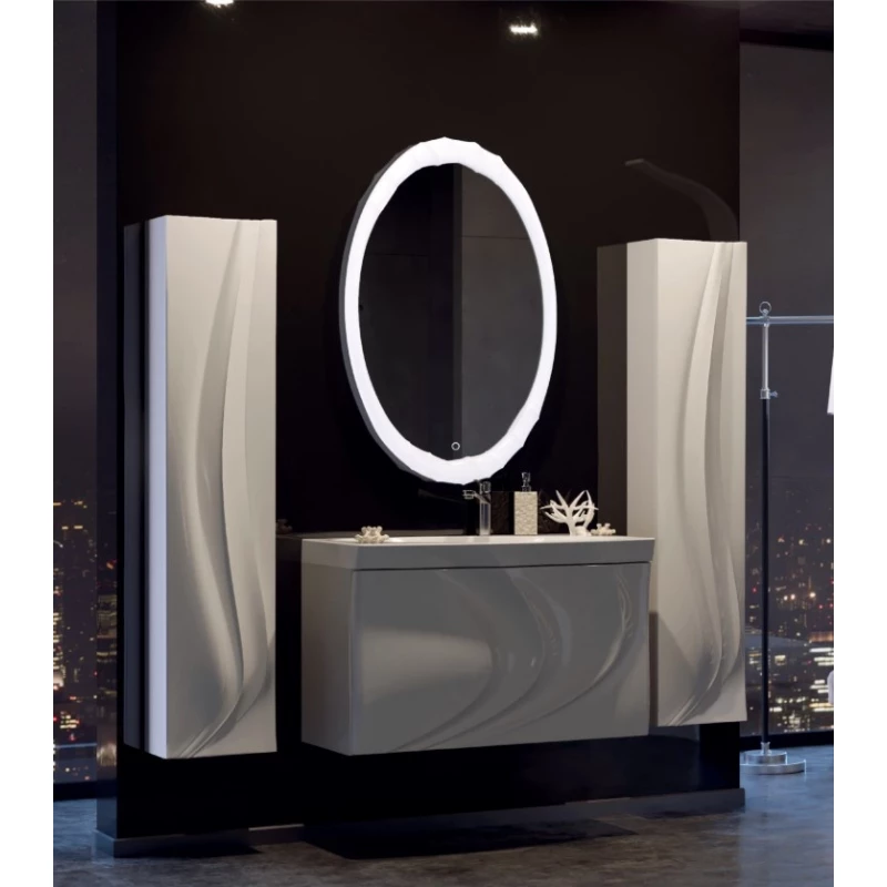 Зеркало 70x104,3 см белый глянец Aima Design Mirage Light У51940
