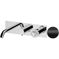 Смеситель для ванны Remer Chrono CH54D3NO встраиваемый, черный матовый