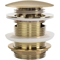 Донный клапан для ванны Rea REA-W2005 с переливом, золотой матовый