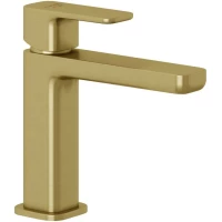 Смеситель для раковины Kludi Renon 42288N075 с донным клапаном, золотой матовый