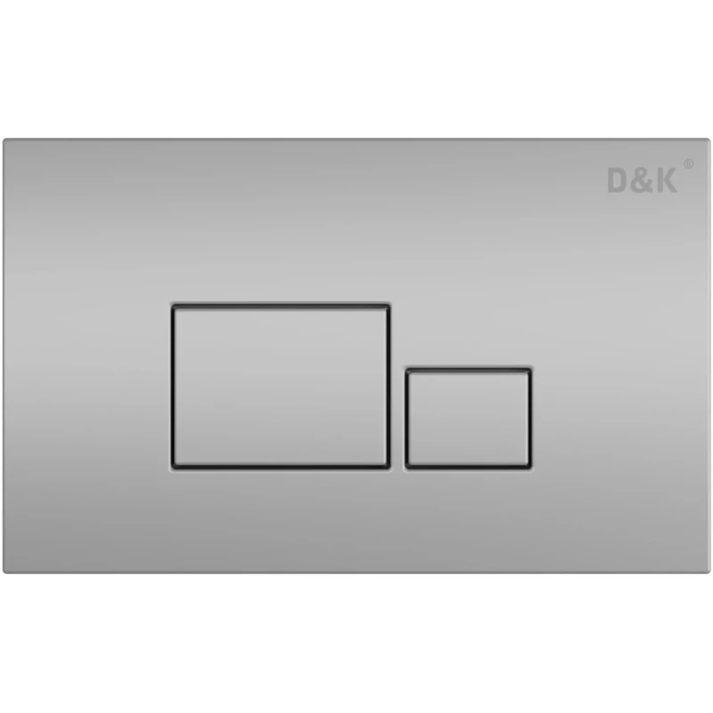 Смывная клавиша D&K Quadro матовый хром DB1519002