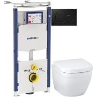 Комплект подвесной унитаз Grohe Euro Ceramic 39206000 + 39330001 + система инсталляции Geberit 111.362.00.5 + 115.770.DW.5