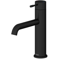 Смеситель для раковины Teska Atlas Leo E5714 без донного клапана, черный матовый