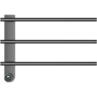 Полотенцесушитель электрический AQUAme AQM3113GM 422,5x520,5, МЭМ левый, оружейная сталь