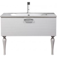 Тумба под раковину Armadi Art Vallessi Avantgarde Linea 842-080-WCR 80 см, подвесная, белый глянец