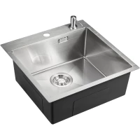 Кухонная мойка Emar EMB-117A PVD Nano Satine 50x50 см, сатин