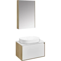 Комплект мебели дуб эльвезия/белый глянец 69 см Акватон Либерти 1A279801LYC70 + 1A281203LY010 + 1A73313KLK010 + 1A279302LYC70