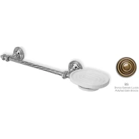 Полотенцедержатель с мыльницей Stil Haus Giunone G69(25) 50 см, бронза