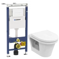 Комплект подвесной унитаз Toto CF CW132Y#NW1 + VC130 + система инсталляции Geberit 458.125.11.1