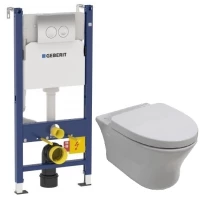 Комплект подвесной унитаз Noken Hotels N399999901 + N356330439 + система инсталляции Geberit 458.124.21.1