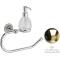 Полотенцедержатель кольцо с дозатором для жидкого мыла Stil Haus Regal RG79D(16) золотой - 1
