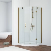 Душевой уголок Vegas Glass AFA-Pen TUR NOVO h1890 100 05 crystalvision R 100x100 см R, профиль бронза, стекло прозрачное