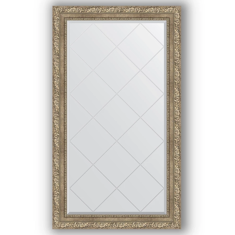Зеркало 75x130 см виньетка античное серебро Evoform Exclusive-G BY 4229
