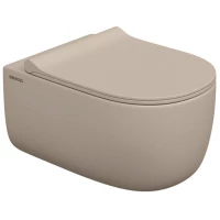 Унитаз подвесной Berges Ego XL 082728 безободковый, с сиденьем микролифт, жасмин матовый