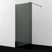 Душевая перегородка WasserKRAFT Rur 30W46RG-TG 110 см, профиль розовое золото, стекло тонированное