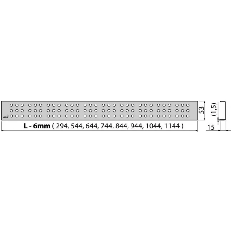 Душевой канал 1044 мм глянцевый хром AlcaPlast APZ101 Cube APZ101-1050 + CUBE-1050L