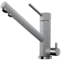 Смеситель для кухни с подключением к фильтру ленинградский серый Omoikiri Tonami-GR