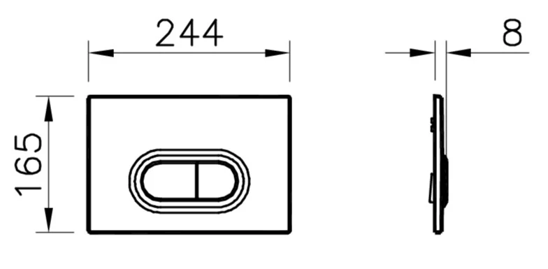 Смывная клавиша черный матовый Vitra Loop 740-0511 - фото 4