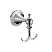 Крючок Savol 69 S-006954 двойной, для ванны, хром/золотой