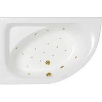 Акриловая ванна Whitecross Aquarella 0108.170110.100.RELAX.GL 170x110 см L, с гидромассажем, угловая, белый