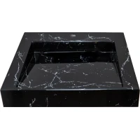 Раковина Stella Polar Берта SP-00001403 60x55,5 см, над стиральной машиной, с кронштейнами, черный мрамор