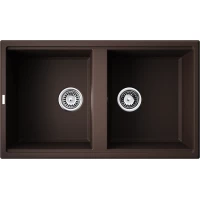 Кухонная мойка Omoikiri Tetogranit Tedori 86-2-DC 4993928 86x51 см, темный шоколад