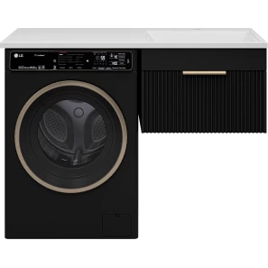 Изображение товара тумба под раковину brevita enfida enf-09060-021я 57,6 см, подвесная, над стиральной машиной, черный матовый