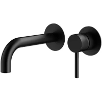 Смеситель для раковины Plumberia Selection IXO KITXO1135NO210 встраиваемый, без донного клапана, черный матовый