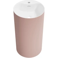 Раковина Wellsee Chalice Perfection 230630000 45x45 см, напольная, белый/светло-розовый матовый