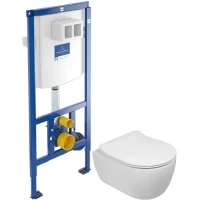 Комплект подвесной унитаз SSWW CT2038V + система инсталляции Villeroy & Boch 92246100