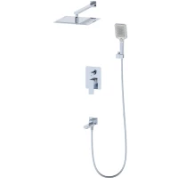 Душевой комплект Wonzon & Woghand Edge WW-88939003-CR 300 мм, со смесителем, хром