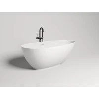 Ванна из литьевого мрамора Salini S-Stone Paola 101511SM Classic 160x77 см, отдельностоящая, белый матовый