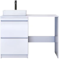 Тумба под раковину Vigo Urban tn.URB.60.2Y 119,2 см L, напольная, над стиральной машиной, белый глянец/белый матовый