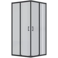 Душевой уголок Santek Вэлия 1WH501796 80x80 см, профиль черный матовый, стекло тонированное