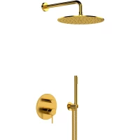Душевой комплект Mariani NEXT B2216BNSTB30 300 мм, со смесителем, золотой матовый